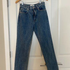 SLVRLAKE London High-Rise Straight Leg Jeans, Euro Size 27